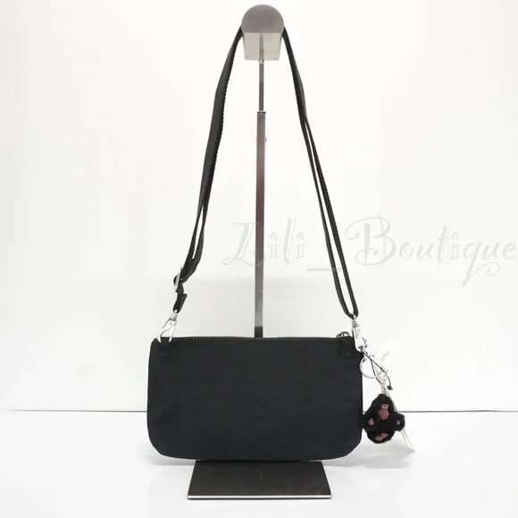 Kipling Lane 2-in-1 Wallet Crossbody Mini Bag Polyamide KI9056 Black Tonal $64 - Picture 3 of 10